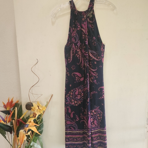 Tommy Bahama Spring Summer XS Navy Blue Purple Paisley Sleeveless Dress - Picture 11 of 11